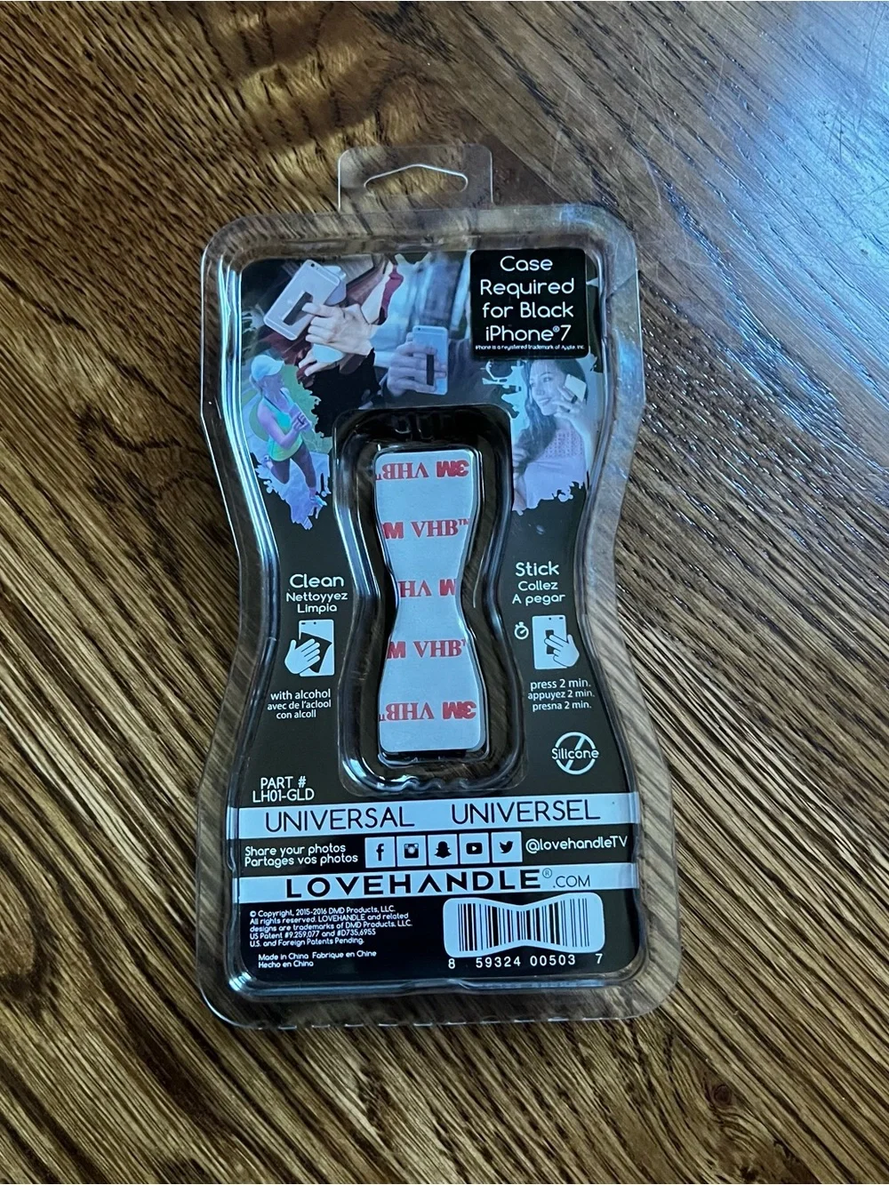 Black Phone Grip – Secure Hand Strap